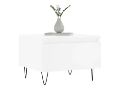 Mesa De Centro| Conjunto de 2 Mesas de Centro | Mesa de apoio | Mesa de café 50x46x35 cm derivados de madeira Branco
