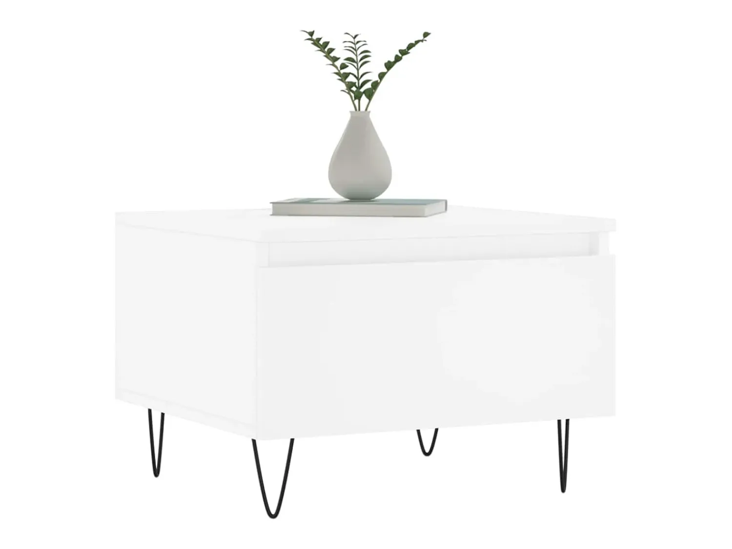 Mesa De Centro| Conjunto de 2 Mesas de Centro | Mesa de apoio | Mesa de café 50x46x35 cm derivados de madeira Branco