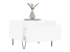Mesa De Centro| Conjunto de 2 Mesas de Centro | Mesa de apoio | Mesa de café 50x46x35 cm derivados de madeira Branco