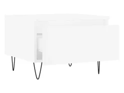 Mesa De Centro| Conjunto de 2 Mesas de Centro | Mesa de apoio | Mesa de café 50x46x35 cm derivados de madeira Branco