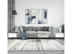 Mesa De Centro| Conjunto de 2 Mesas de Centro | Mesa de apoio | Mesa de café 50x46x35 cm derivados de madeira Branco