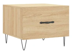 Conjunto de 2 Mesas de Centro | Mesa de apoio | Mesa de café 50x50x40cm deriv. madeira carvalho sonoma^ Mesa De Centro