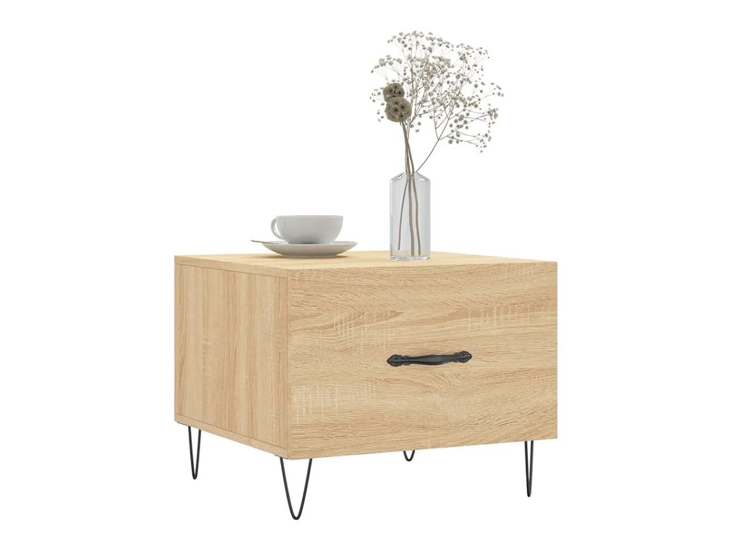 Conjunto de 2 Mesas de Centro | Mesa de apoio | Mesa de café 50x50x40cm deriv. madeira carvalho sonoma^ Mesa De Centro