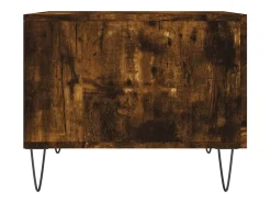 Mesa De Centro* Conjunto de 2 Mesas de Centro | Mesa de apoio | Mesa de café 50x50x40 cm madeira processada cor fumado Castanho