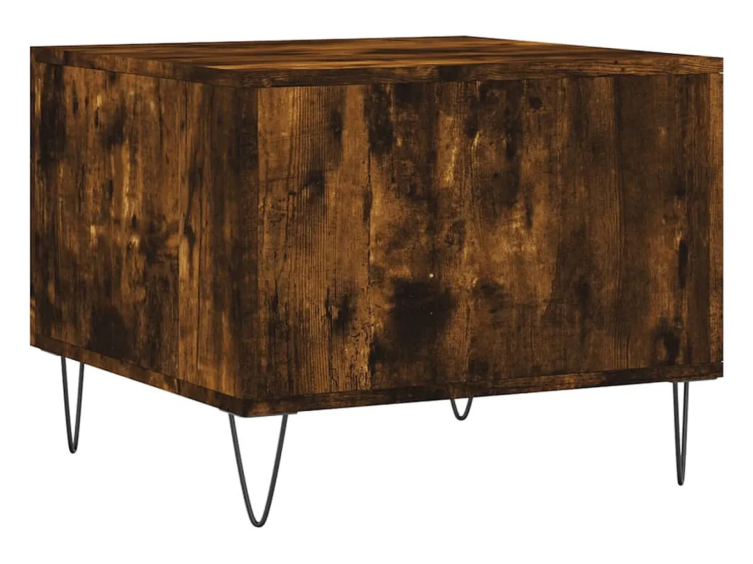 Mesa De Centro* Conjunto de 2 Mesas de Centro | Mesa de apoio | Mesa de café 50x50x40 cm madeira processada cor fumado Castanho