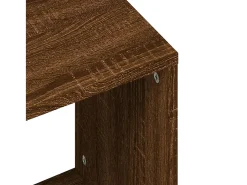 Discount Conjunto de 2 Mesas de Centro Baixas | Mesa de apoio deriv. madeira carvalho Castanho