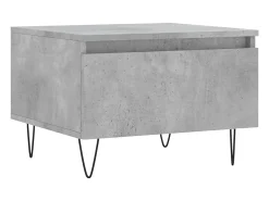 Mesa De Centro* Conjunto de 2 Mesas de Centro | Mesa de apoio | Mesa de café 50x46x35 cm deriv. madeira cinza-cimento Cinzento