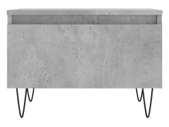 Mesa De Centro* Conjunto de 2 Mesas de Centro | Mesa de apoio | Mesa de café 50x46x35 cm deriv. madeira cinza-cimento Cinzento