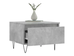 Mesa De Centro* Conjunto de 2 Mesas de Centro | Mesa de apoio | Mesa de café 50x46x35 cm deriv. madeira cinza-cimento Cinzento