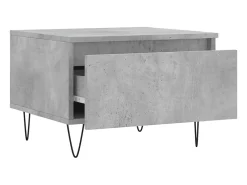 Mesa De Centro* Conjunto de 2 Mesas de Centro | Mesa de apoio | Mesa de café 50x46x35 cm deriv. madeira cinza-cimento Cinzento