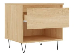 Mesa De Centro* Conjunto de 2 Mesas de Centro | Mesa de apoio | Mesa de café 50x46x50cm deriv. madeira carvalho sonoma Castanho