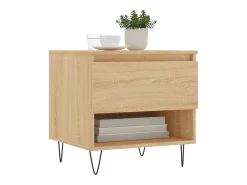 Mesa De Centro* Conjunto de 2 Mesas de Centro | Mesa de apoio | Mesa de café 50x46x50cm deriv. madeira carvalho sonoma Castanho
