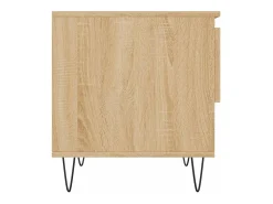 Mesa De Centro* Conjunto de 2 Mesas de Centro | Mesa de apoio | Mesa de café 50x46x50cm deriv. madeira carvalho sonoma Castanho