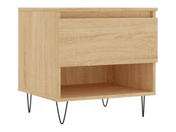 Mesa De Centro* Conjunto de 2 Mesas de Centro | Mesa de apoio | Mesa de café 50x46x50cm deriv. madeira carvalho sonoma Castanho