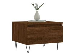 Mesa De Centro| Conjunto de 2 Mesas de Centro | Mesa de apoio | Mesa de café 50x46x35 cm deriv. madeira carvalho Castanho
