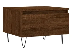 Mesa De Centro| Conjunto de 2 Mesas de Centro | Mesa de apoio | Mesa de café 50x46x35 cm deriv. madeira carvalho Castanho