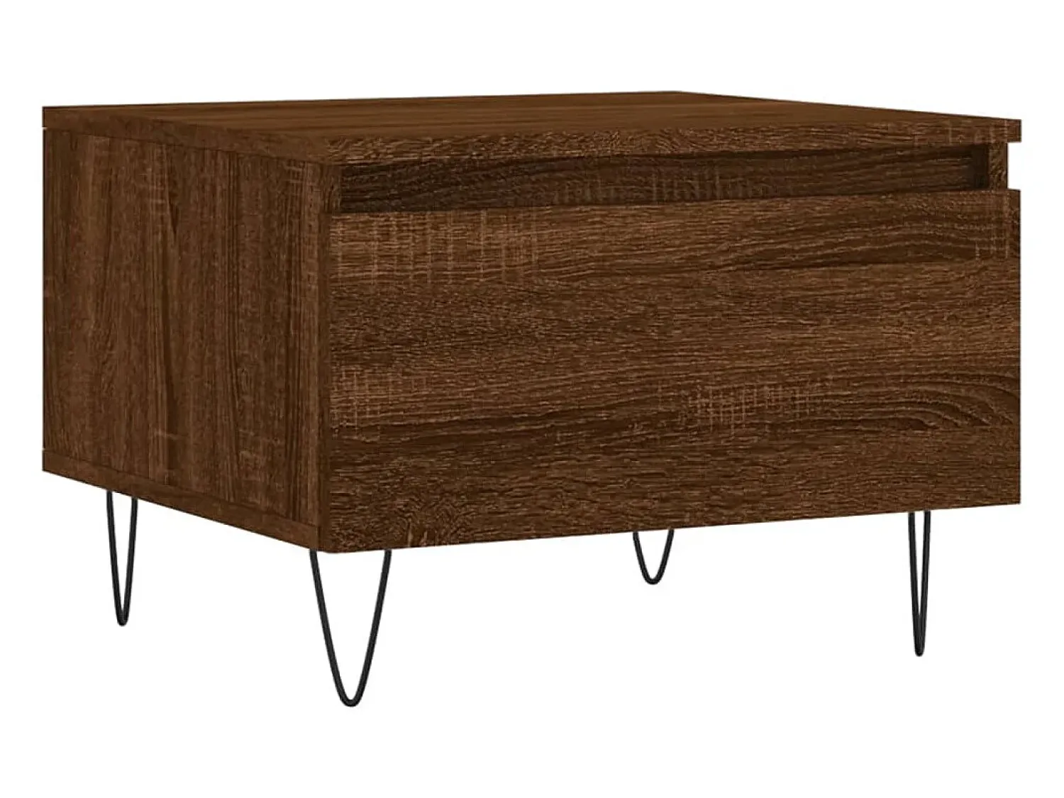 Mesa De Centro| Conjunto de 2 Mesas de Centro | Mesa de apoio | Mesa de café 50x46x35 cm deriv. madeira carvalho Castanho