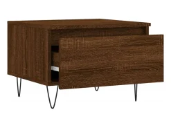 Mesa De Centro| Conjunto de 2 Mesas de Centro | Mesa de apoio | Mesa de café 50x46x35 cm deriv. madeira carvalho Castanho