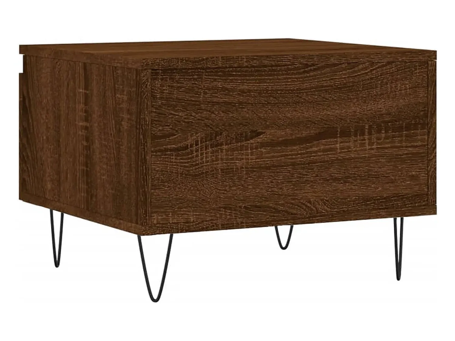 Mesa De Centro| Conjunto de 2 Mesas de Centro | Mesa de apoio | Mesa de café 50x46x35 cm deriv. madeira carvalho Castanho