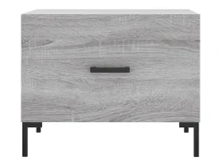 Conjunto de 2 Mesas de Centro | Mesa de apoio | Mesa de café 50x50x40 cm madeira proc. sonoma cinza^ Mesa De Centro