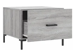 Conjunto de 2 Mesas de Centro | Mesa de apoio | Mesa de café 50x50x40 cm madeira proc. sonoma cinza^ Mesa De Centro