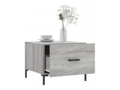 Conjunto de 2 Mesas de Centro | Mesa de apoio | Mesa de café 50x50x40 cm madeira proc. sonoma cinza^ Mesa De Centro