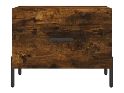 Conjunto de 2 Mesas de Centro | Mesa de apoio | Mesa de café 50x50x40 cm madeira processada cor fumado^ Mesa De Centro