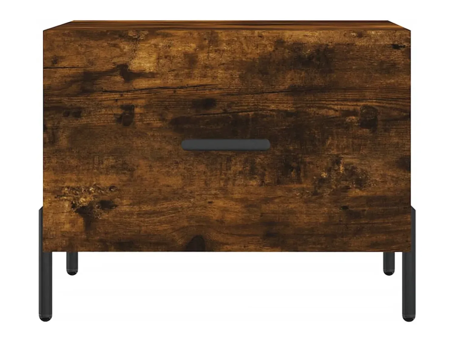 Conjunto de 2 Mesas de Centro | Mesa de apoio | Mesa de café 50x50x40 cm madeira processada cor fumado^ Mesa De Centro