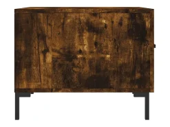 Conjunto de 2 Mesas de Centro | Mesa de apoio | Mesa de café 50x50x40 cm madeira processada cor fumado^ Mesa De Centro