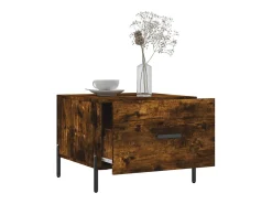 Conjunto de 2 Mesas de Centro | Mesa de apoio | Mesa de café 50x50x40 cm madeira processada cor fumado^ Mesa De Centro