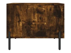 Conjunto de 2 Mesas de Centro | Mesa de apoio | Mesa de café 50x50x40 cm madeira processada cor fumado^ Mesa De Centro
