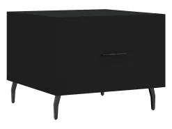 Mesa De Centro* Conjunto de 2 Mesas de Centro | Mesa de apoio | Mesa de café 50x50x40 cm madeira processada Preto
