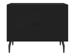 Mesa De Centro* Conjunto de 2 Mesas de Centro | Mesa de apoio | Mesa de café 50x50x40 cm madeira processada Preto