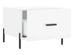 Discount Conjunto de 2 Mesas de Centro | Mesa de apoio | Mesa de café 50x50x40 cm brilhante Branco