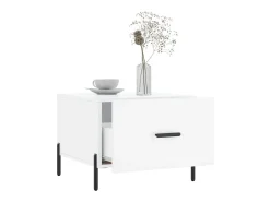 Discount Conjunto de 2 Mesas de Centro | Mesa de apoio | Mesa de café 50x50x40 cm brilhante Branco