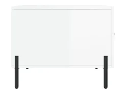 Discount Conjunto de 2 Mesas de Centro | Mesa de apoio | Mesa de café 50x50x40 cm brilhante Branco