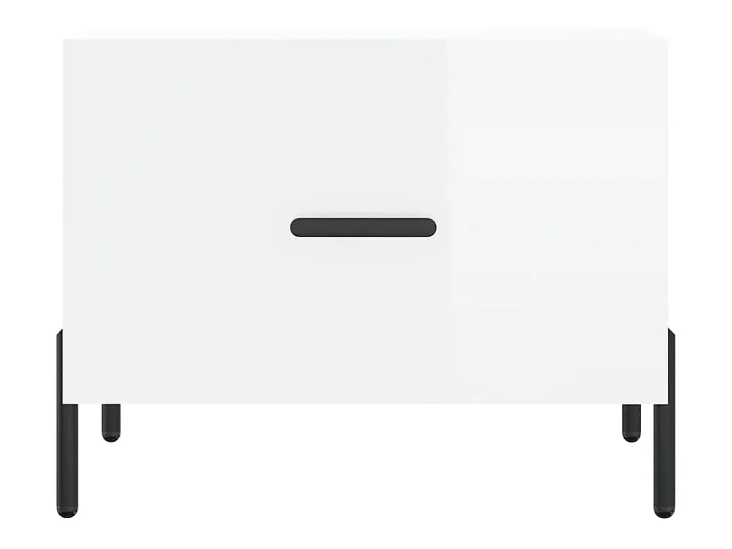 Discount Conjunto de 2 Mesas de Centro | Mesa de apoio | Mesa de café 50x50x40 cm brilhante Branco