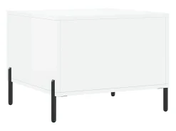Discount Conjunto de 2 Mesas de Centro | Mesa de apoio | Mesa de café 50x50x40 cm brilhante Branco