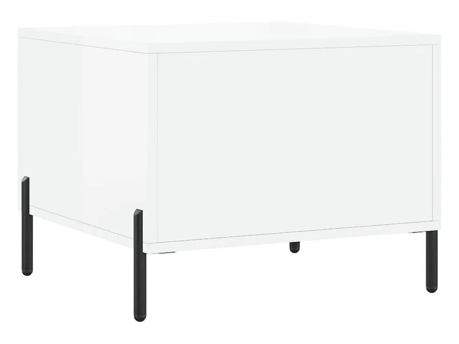 Discount Conjunto de 2 Mesas de Centro | Mesa de apoio | Mesa de café 50x50x40 cm brilhante Branco