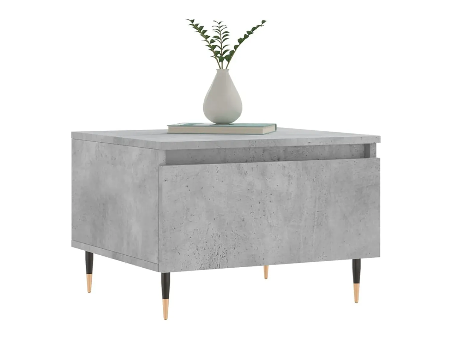 Mesa De Centro| Conjunto de 2 Mesas de Centro | Mesa de apoio | Mesa de café 50x46x35 cm deriv. madeira cinza-cimento Cinzento