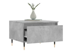 Mesa De Centro| Conjunto de 2 Mesas de Centro | Mesa de apoio | Mesa de café 50x46x35 cm deriv. madeira cinza-cimento Cinzento