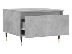 Mesa De Centro| Conjunto de 2 Mesas de Centro | Mesa de apoio | Mesa de café 50x46x35 cm deriv. madeira cinza-cimento Cinzento