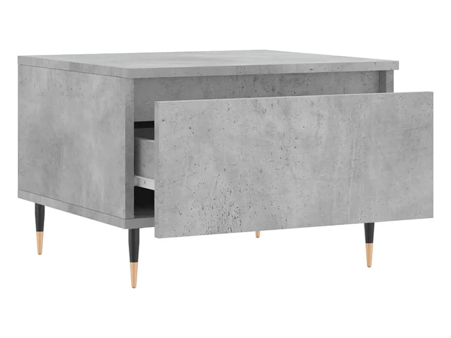 Mesa De Centro| Conjunto de 2 Mesas de Centro | Mesa de apoio | Mesa de café 50x46x35 cm deriv. madeira cinza-cimento Cinzento