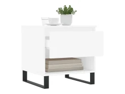 Mesa De Centro| Conjunto de 2 Mesas de Centro | Mesa de apoio | Mesa de café 50x46x50 cm derivados de madeira Branco