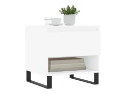 Mesa De Centro| Conjunto de 2 Mesas de Centro | Mesa de apoio | Mesa de café 50x46x50 cm derivados de madeira Branco
