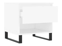 Mesa De Centro| Conjunto de 2 Mesas de Centro | Mesa de apoio | Mesa de café 50x46x50 cm derivados de madeira Branco