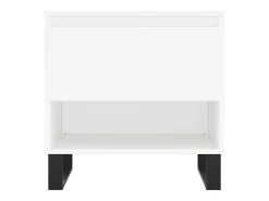 Mesa De Centro| Conjunto de 2 Mesas de Centro | Mesa de apoio | Mesa de café 50x46x50 cm derivados de madeira Branco
