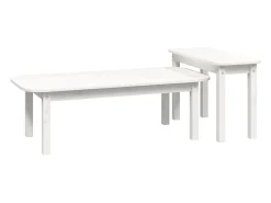 Mesa De Centro* Conjunto de 2 Mesas de Centro | Mesa de apoio pinho maciço Branco