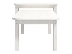 Mesa De Centro* Conjunto de 2 Mesas de Centro | Mesa de apoio pinho maciço Branco