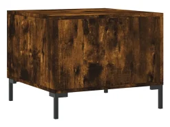 Conjunto de 2 Mesas de Centro | Mesa de apoio | Mesa de café 50x50x40 cm madeira processada cor fumado^ Mesa De Centro